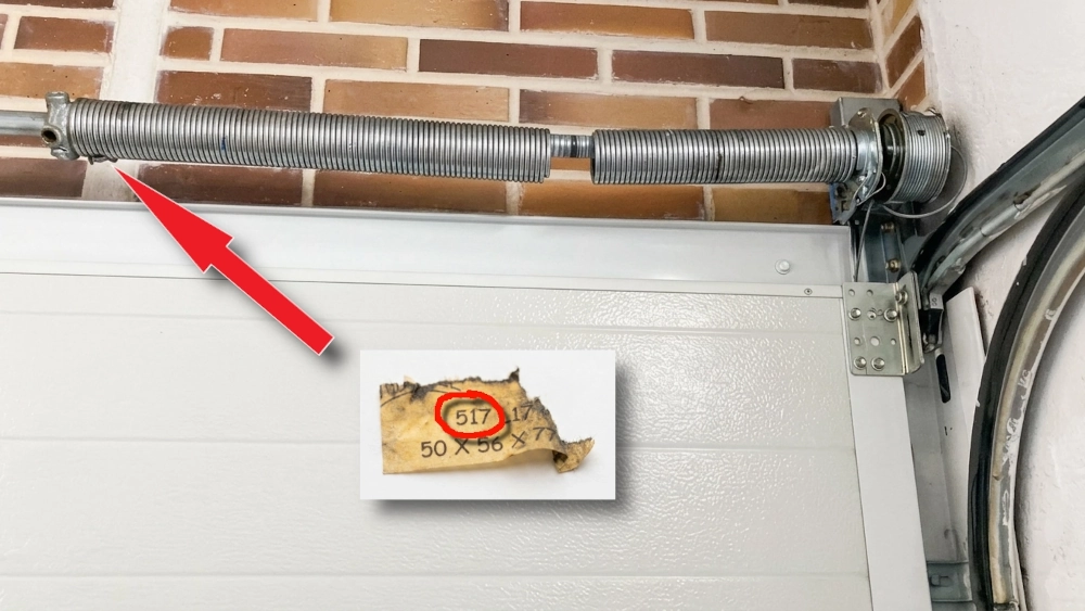 Étiquette du ressort de torsion Novoferm